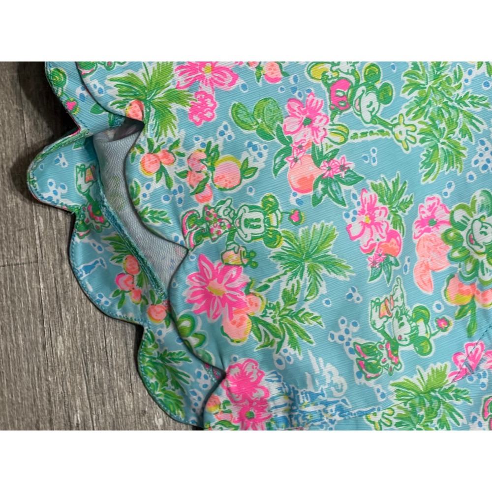 Disney x Lilly Pulitzer Mickey Minnie Mouse Floral Scallop Buttercup Shorts 8 - Picture 8 of 10